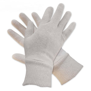 Polyester-cotton Inspectors Gloves w/ Knit Wrist 12 pairs/bag