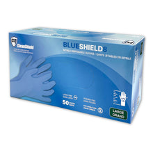 Load image into Gallery viewer, BlueShield8 Nitrile Disposable Gloves, Blue.  8MIL 12&quot; 50/box
