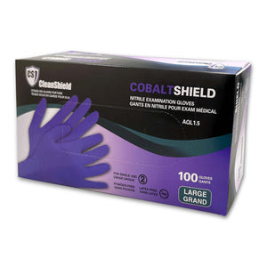 CobaltShield Nitrile Examination Gloves. 5MIL 100/box