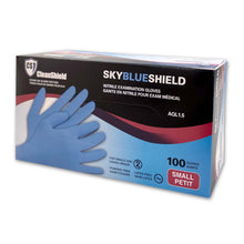 Load image into Gallery viewer, SkyblueShield Nitrile Examination Gloves. 5MIL 100/box
