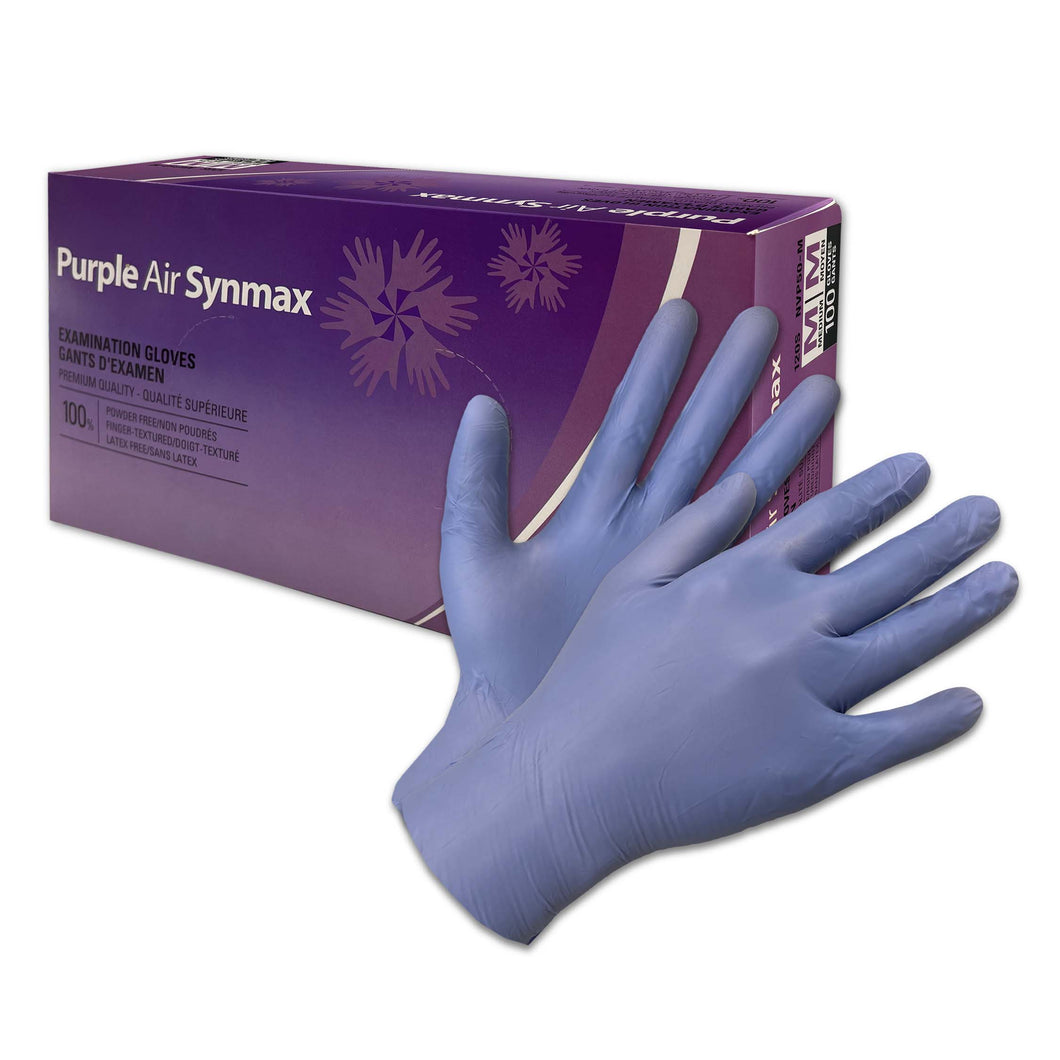 PurpleAirSynmax Examination Gloves.  5 MIL 100/box