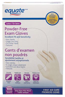 Equate Latex Powder-Free Exam Gloves  (100pcs/Box)
