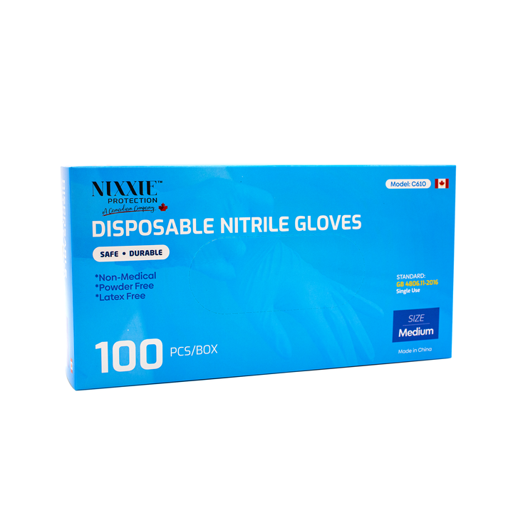 Premium Nixxie Protection™ Blue Disposable Gloves; 100/box, 10 boxes per Case