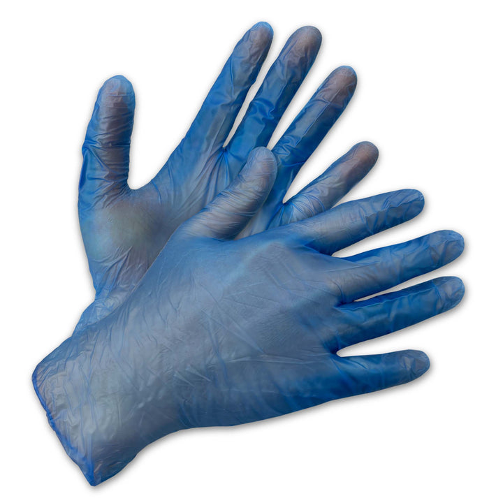 BlueVmax Vinyl Examination Gloves. 4 MIL 100/box