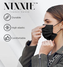 Load image into Gallery viewer, Premium Nixxie Protection™ Black Disposable Masks 3 Ply ; Case of 2000 Masks - 40 Packs x 50 Masks
