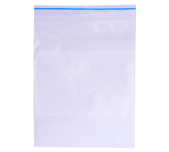 Ziplock Reclosable Bag 4 mil White Block