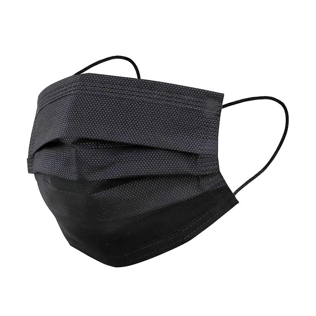 Black Disposable 3-ply Mask (50 Pcs/Box) non-medical