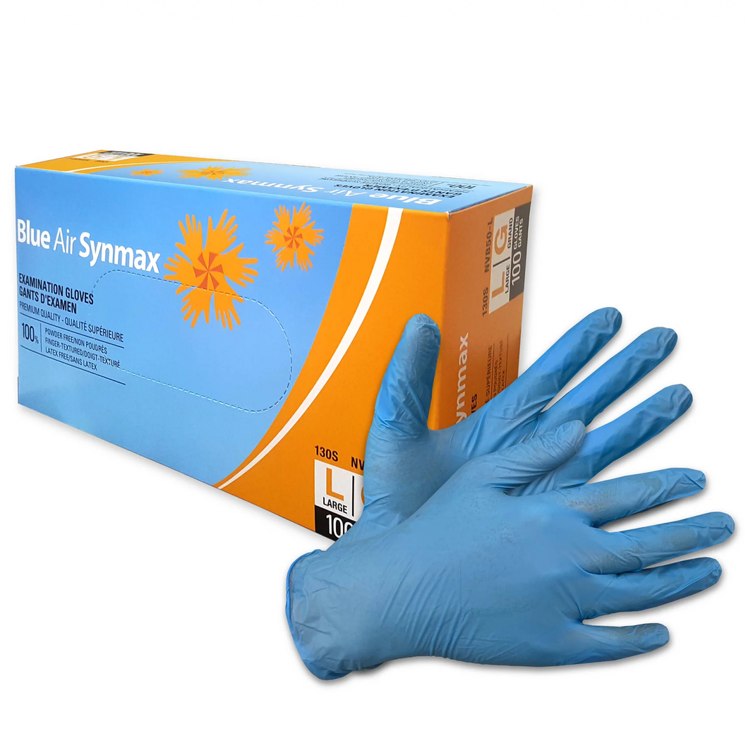 BlueAirSynmax Examination Gloves.  5 MIL 100/box