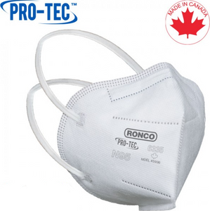 PRO-TEC Particulate Filtering / Medical N95 Respirator, Vertical Folded individually packed; by RONCO 6335; Headstraps